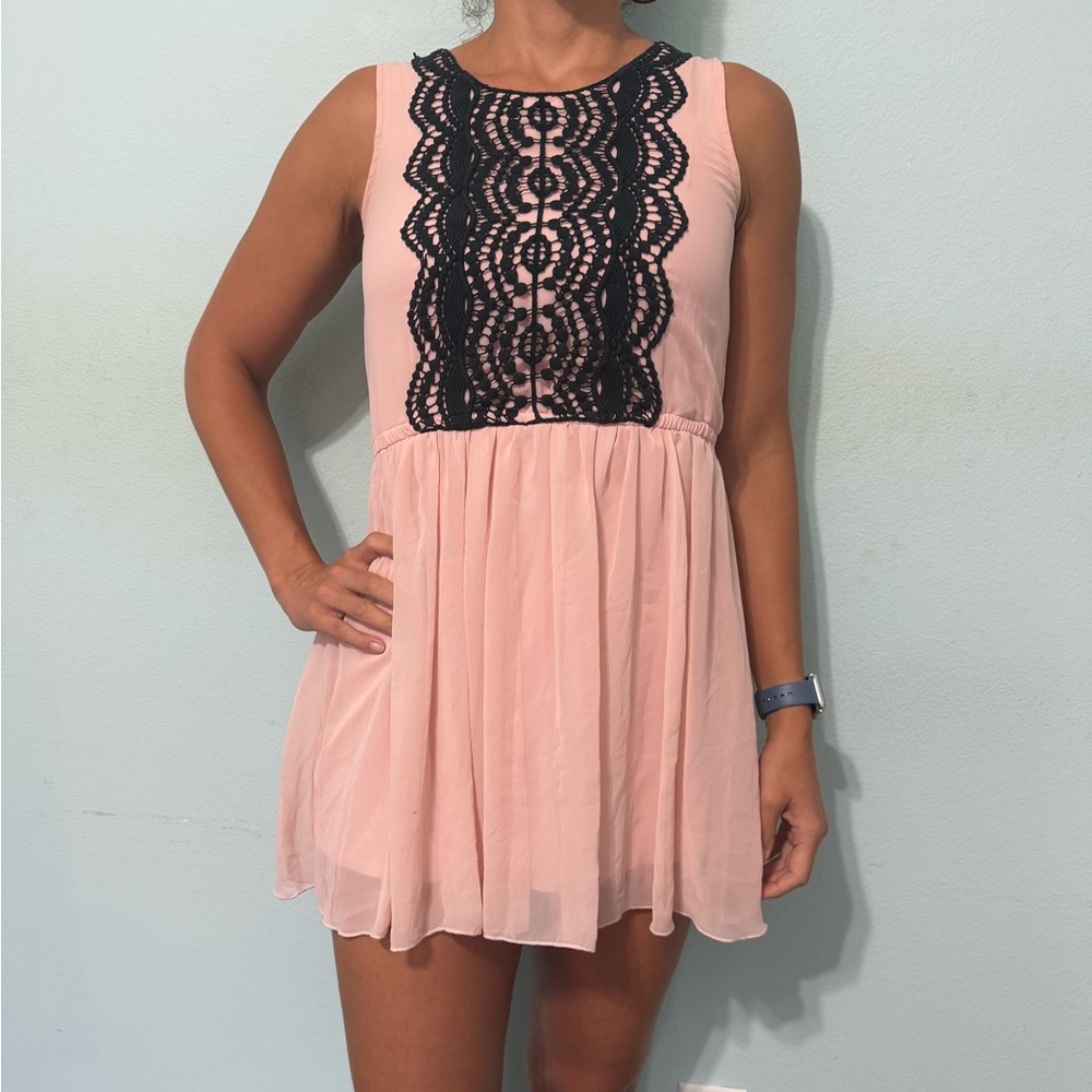 Madmadele Pink and Black Dress - size M (P)